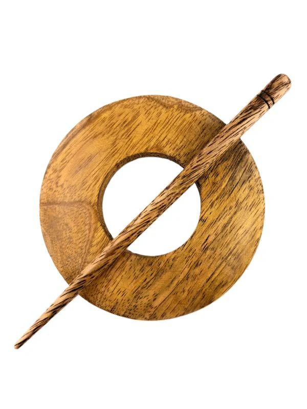 LYKKE Wooden Shawl Pins - Circle - Image 3