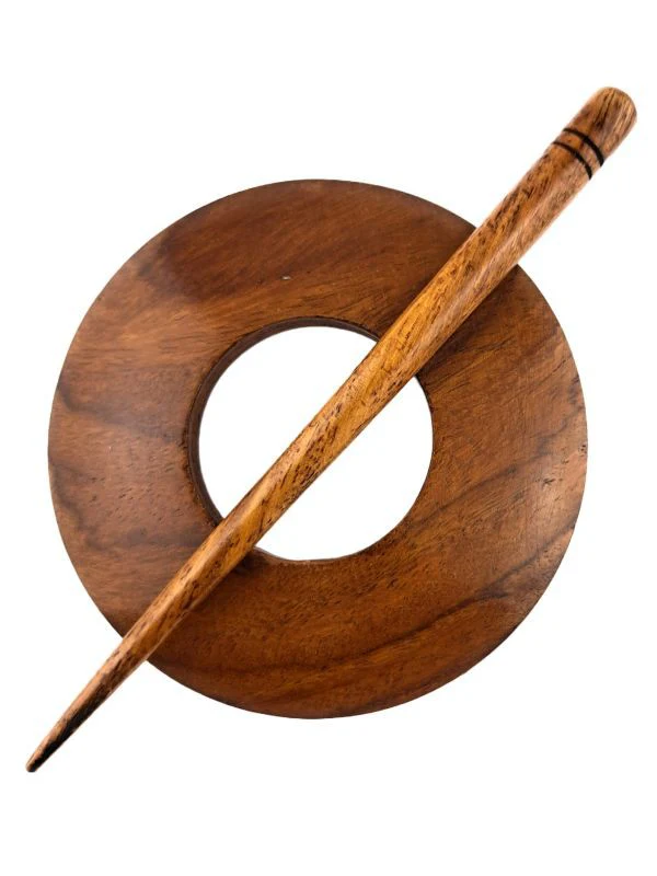 LYKKE Wooden Shawl Pins - Circle - Image 4