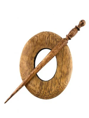 LYKKE Wooden Shawl Pins - Oval - Image 3